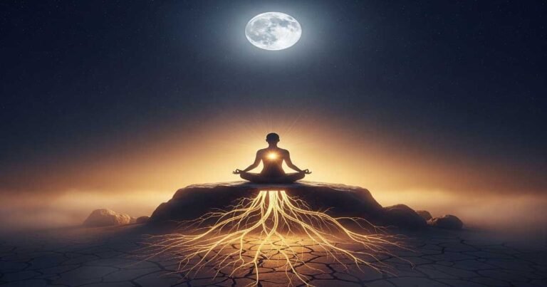 చేతులు హృదయంపై ఉంచి ప్రశాంతంగా ఉన్న వ్యక్తి, 2025 ఆగస్టులో ఆధ్యాత్మిక మేల్కొలుపుకు సిద్ధమవుతున్నట్లు.