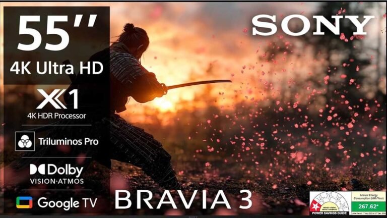 Sony BRAVIA 3 Series 139 cm (55 inches) 4K Ultra HD AI Smart LED Google TV K-55S30B (Black)
