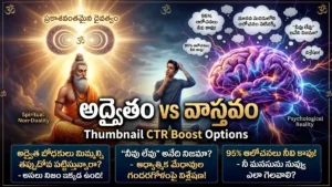 Spiritual non-duality vs psychological reality explanation in Telugu - అద్వైతం vs వాస్తవం