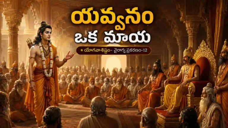 యవ్వనం యొక్క నిజస్వరూపాన్ని విశ్వామిత్రునికి వివరిస్తున్న శ్రీరాముడు