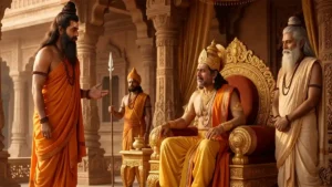 Discover the profound beginning of Yoga Vasistham. Read about Lord Rama's sudden spiritual detachment, King Dasharatha's attachment, and the dramatic arrival of Sage Vishwamitra.