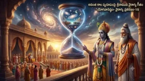 యోగ వాసిష్ఠంలో కాలం యొక్క శక్తి గురించి విశ్వామిత్రునికి వివరిస్తున్న శ్రీరాముడు