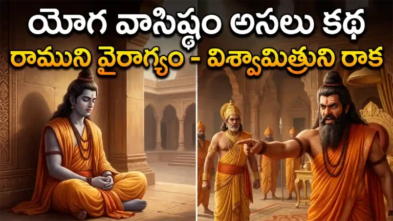 అయోధ్య సభలో దశరథ మహారాజుతో మాట్లాడుతున్న బ్రహ్మర్షి విశ్వామిత్రుడు మరియు వసిష్ఠ మహర్షి