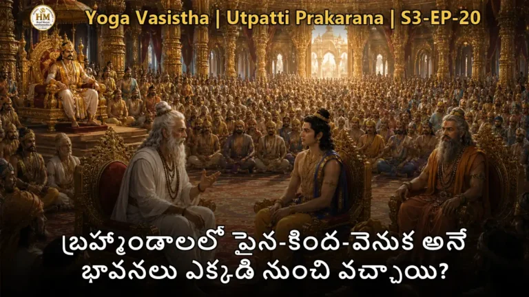 వశిష్ఠ మహర్షి రామునికి బ్రహ్మాండాల రహస్యం వివరిస్తున్న దృశ్యం - యోగవాశిష్టం S3 EP-20