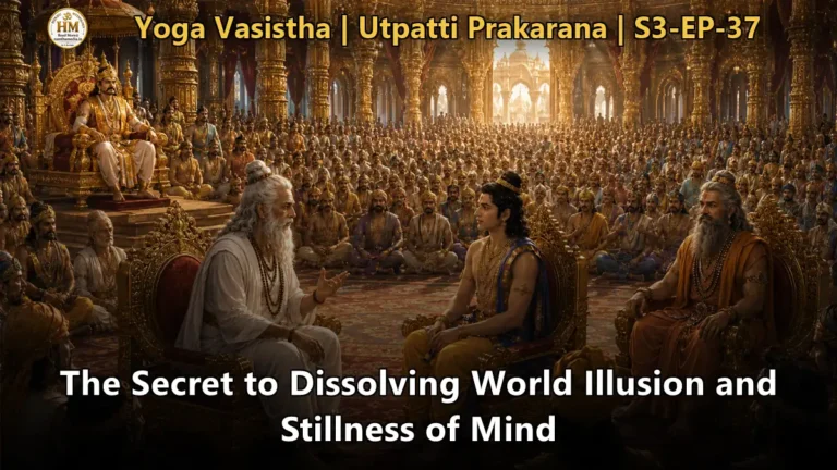 Sage Vasistha teaching Sri Rama about the world illusion and Self-knowledge in Yoga Vasistha S3 EP-37
