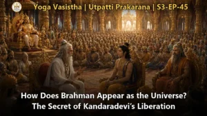 Yoga Vasistha S3 EP-45 Sage Vasistha expounding to Sri Rama the story of Kandaradevi and how Brahman manifests as the universe
