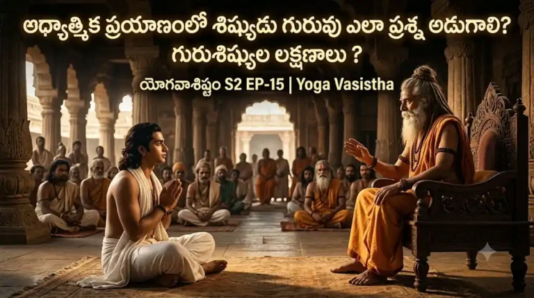 సంసార చక్రం – వైరాగ్యం (ఈ లోకానికి ఆత్మజ్ఞానం ఎందుకు అవసరం?) యోగవాశిష్టం S2 EP-14 | Yoga Vasistha