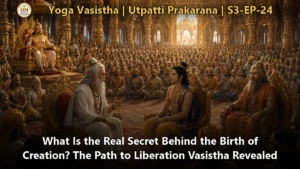 Goddess Saraswati teaching Leela the illusory nature of the world - Yoga Vasistha
