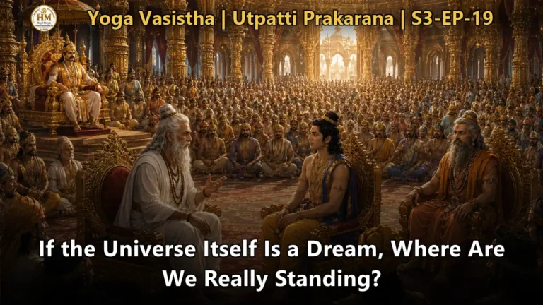 Sage Vasistha teaching Rama the illusion of the universe - Yoga Vasistha