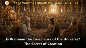 Yoga Vasistha Sri Rama and Sage Vasistha dialogue on the mystery of cosmic creation