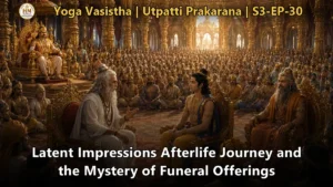 Yoga Vasistha S3 EP-30 Scene of Latent Impressions Afterlife Journey and Funeral Offerings