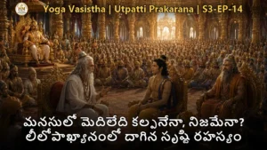 వశిష్ఠ మహర్షి శ్రీరాముడికి లీలోపాఖ్యానం చెబుతున్న దృశ్యం, యోగవాశిష్టం