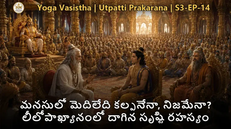 వశిష్ఠ మహర్షి శ్రీరాముడికి లీలోపాఖ్యానం చెబుతున్న దృశ్యం, యోగవాశిష్టం
