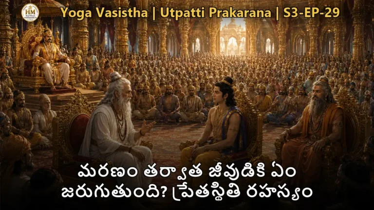 సరస్వతీ దేవి లీలకు మరణానంతర ప్రేతస్థితులను వివరిస్తున్న దృశ్యం