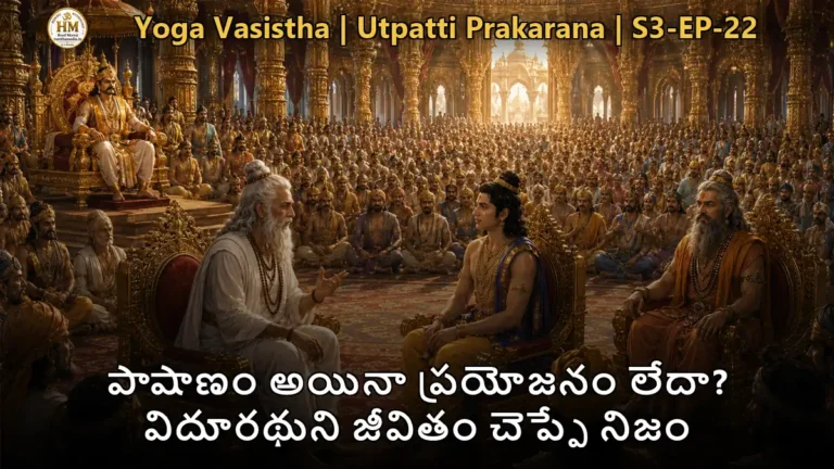 విదూరథ రాజు లీలా సరస్వతీదేవికి నమస్కరిస్తున్న దృశ్యం - యోగవాశిష్టం