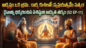 యోగవాసిష్ఠం కార్య కుశలత అధ్యాయంలో శ్రీరాముడికి పురుష ప్రయత్నం గొప్పతనాన్ని వివరిస్తున్న వశిష్ఠ మహర్షి మరియు సభలో ఉన్న విశ్వామిత్రుడు.