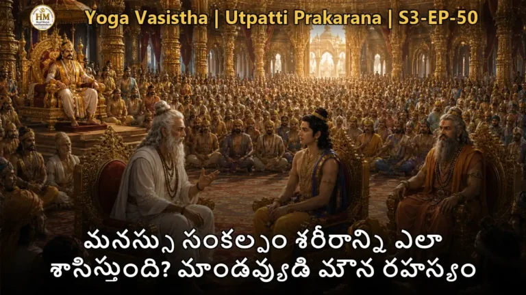 వశిష్ఠ మహర్షి శ్రీరామునికి మనస్సు మరియు చిదాకాశ తత్వాన్ని బోధిస్తున్న దృశ్యం
