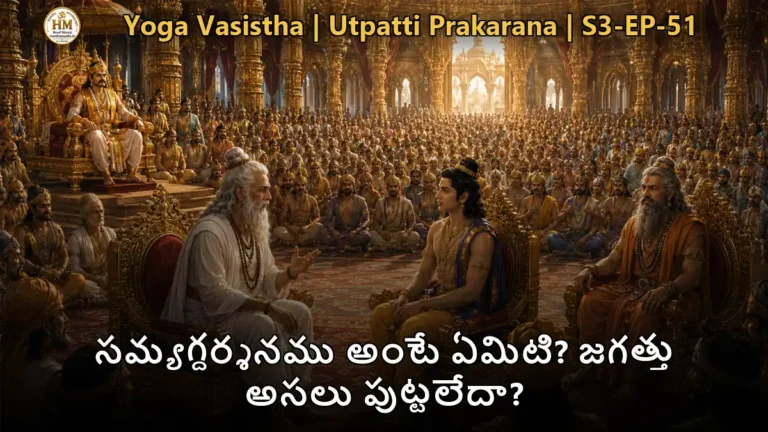 యోగ వాశిష్టం శ్రీరామునికి సమ్యగ్దర్శనము ఉపదేశిస్తున్న వశిష్ఠ మహర్షి