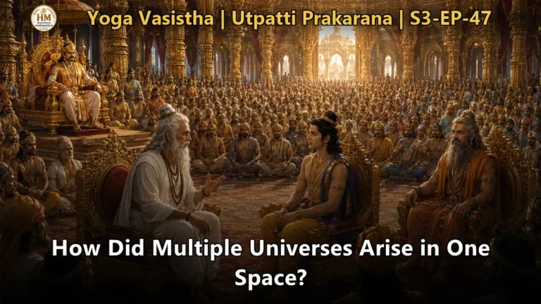 Yoga Vasistha depiction of multiple universes and the story of Indu's sons