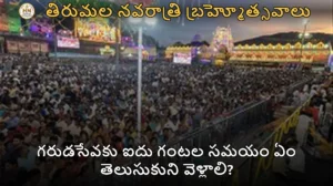 గరుడసేవకు ఐదు గంటల సమయం ఏం తెలుసుకుని వెళ్లాలి?