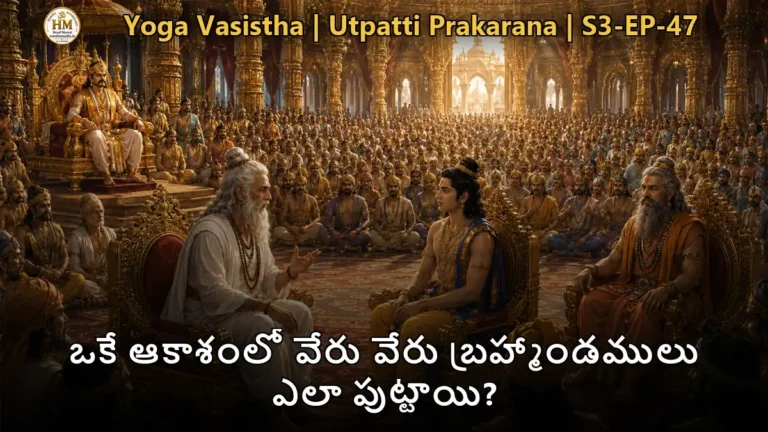 యోగ వాశిష్టం వేరు వేరు బ్రహ్మాండములు మరియు ఇందవుల కథ దృశ్యం