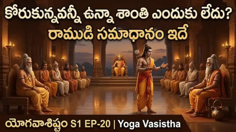 కోరుకున్నవన్నీ ఉన్నా శాంతి ఎందుకు లేదు? రాముడి సమాధానం ఇదే | యోగ వాశిష్టం S1 EP-20 | Yoga Vasistha