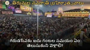 గరుడసేవకు ఐదు గంటల సమయం ఏం తెలుసుకుని వెళ్లాలి?