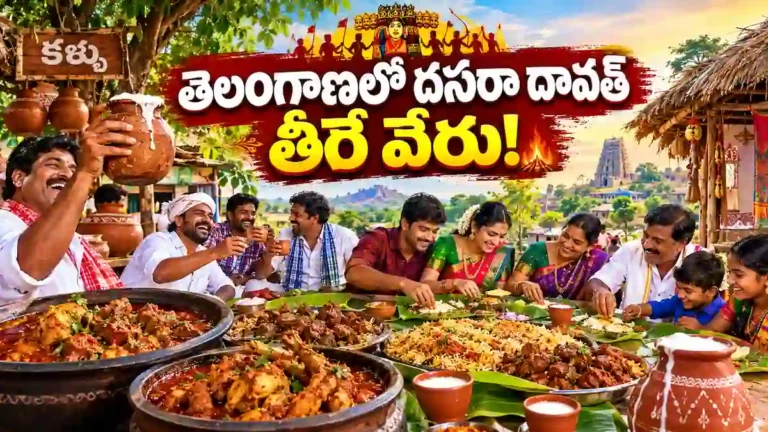 తెలంగాణలో దసరా దావత్ విశిష్టత పల్లెలో అలాయ్ బలాయ్ మరియు మహార్నవమి వాహన పూజ