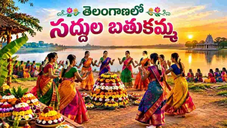 తెలంగాణ బతుకమ్మ పండుగ విశిష్టత సద్దుల బతుకమ్మ పూల సంబరాలు